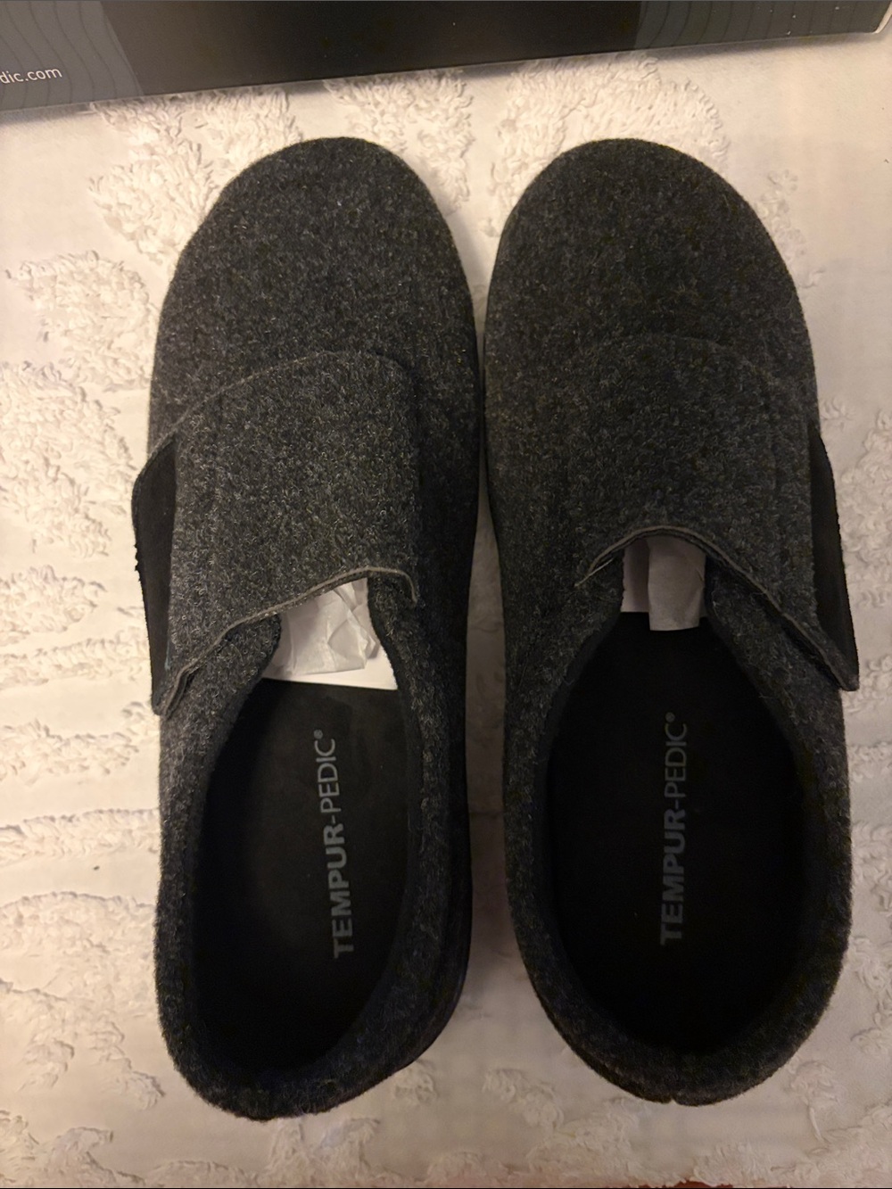 Men’s Gray Slip-On Comfort Tempur Pedic Slippers
